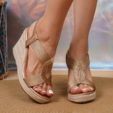 Sandália Plataforma Alice - Dourada