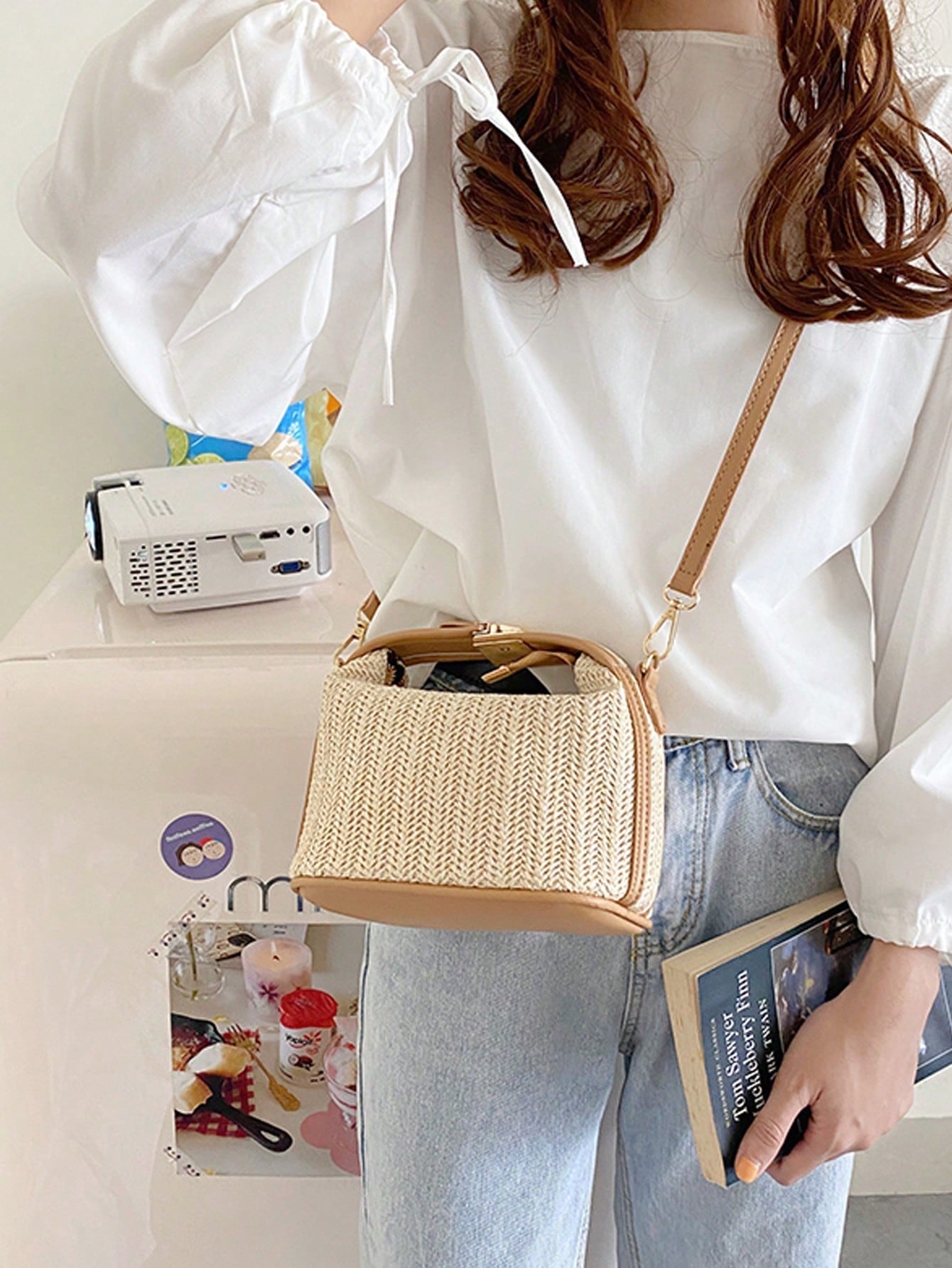 Bolsa Feminina Transversal em Palha | Davilon