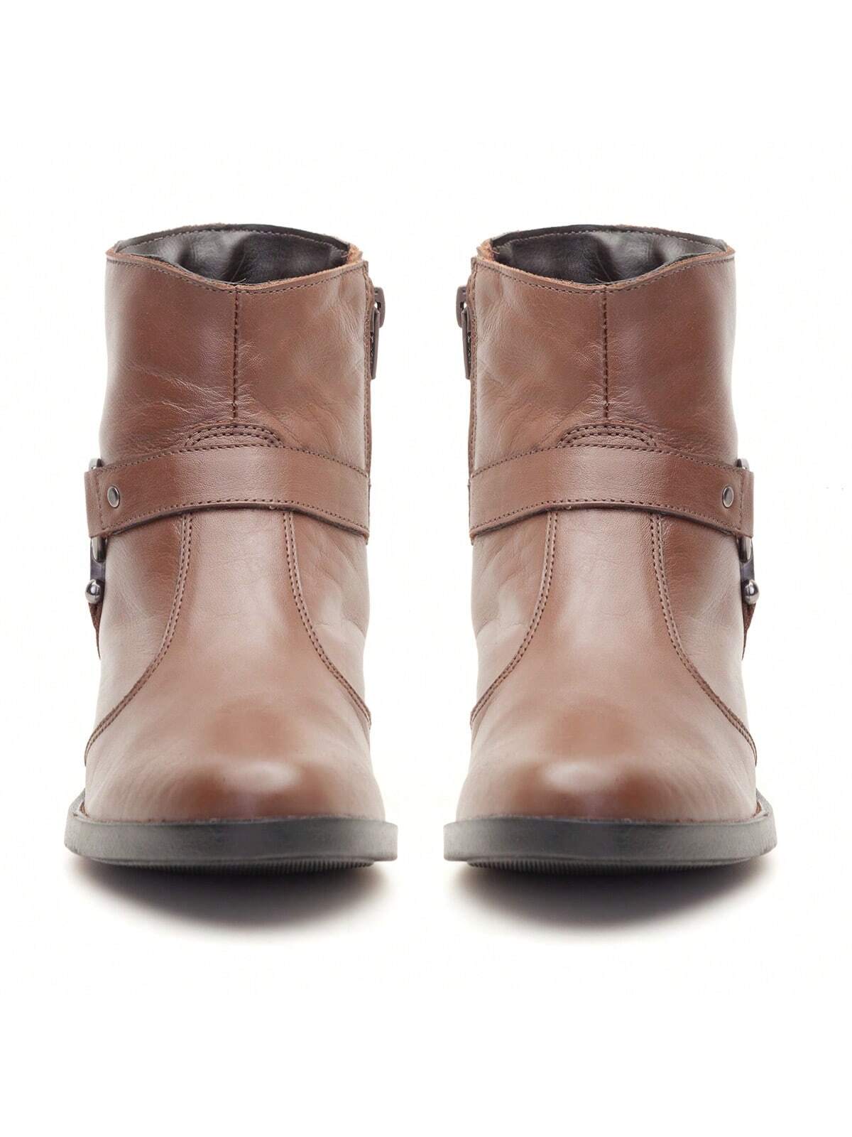 Bota Feminina Cano Curto de Couro Floriza