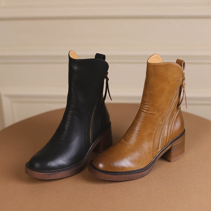 Bota de Couro Cano Curto | Vancuver