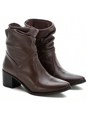 Bota Feminina Cano Curto Salto Baixo