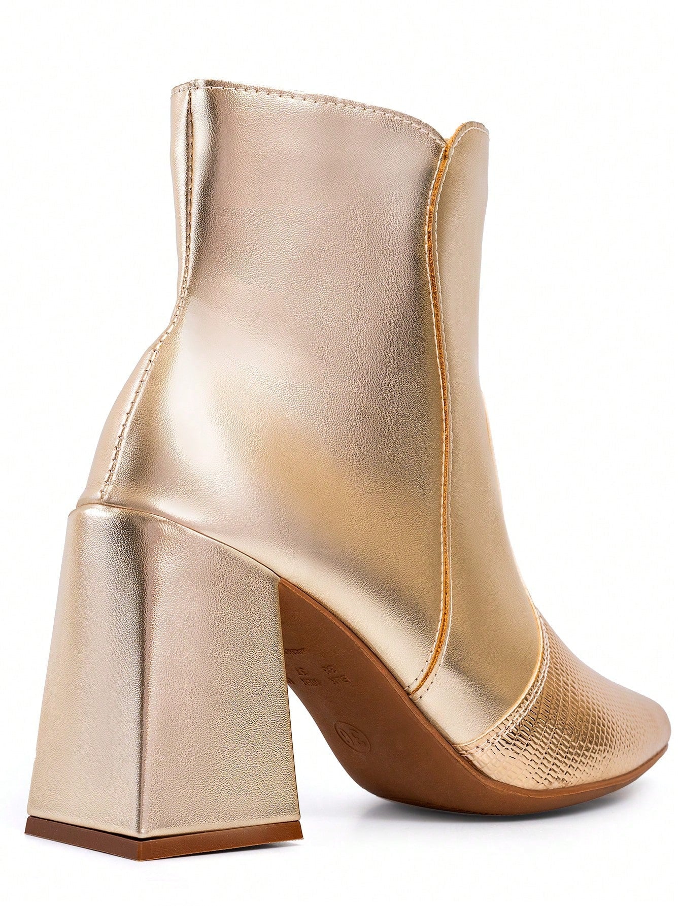 Bota Feminina Cano Curto Salto Bloco