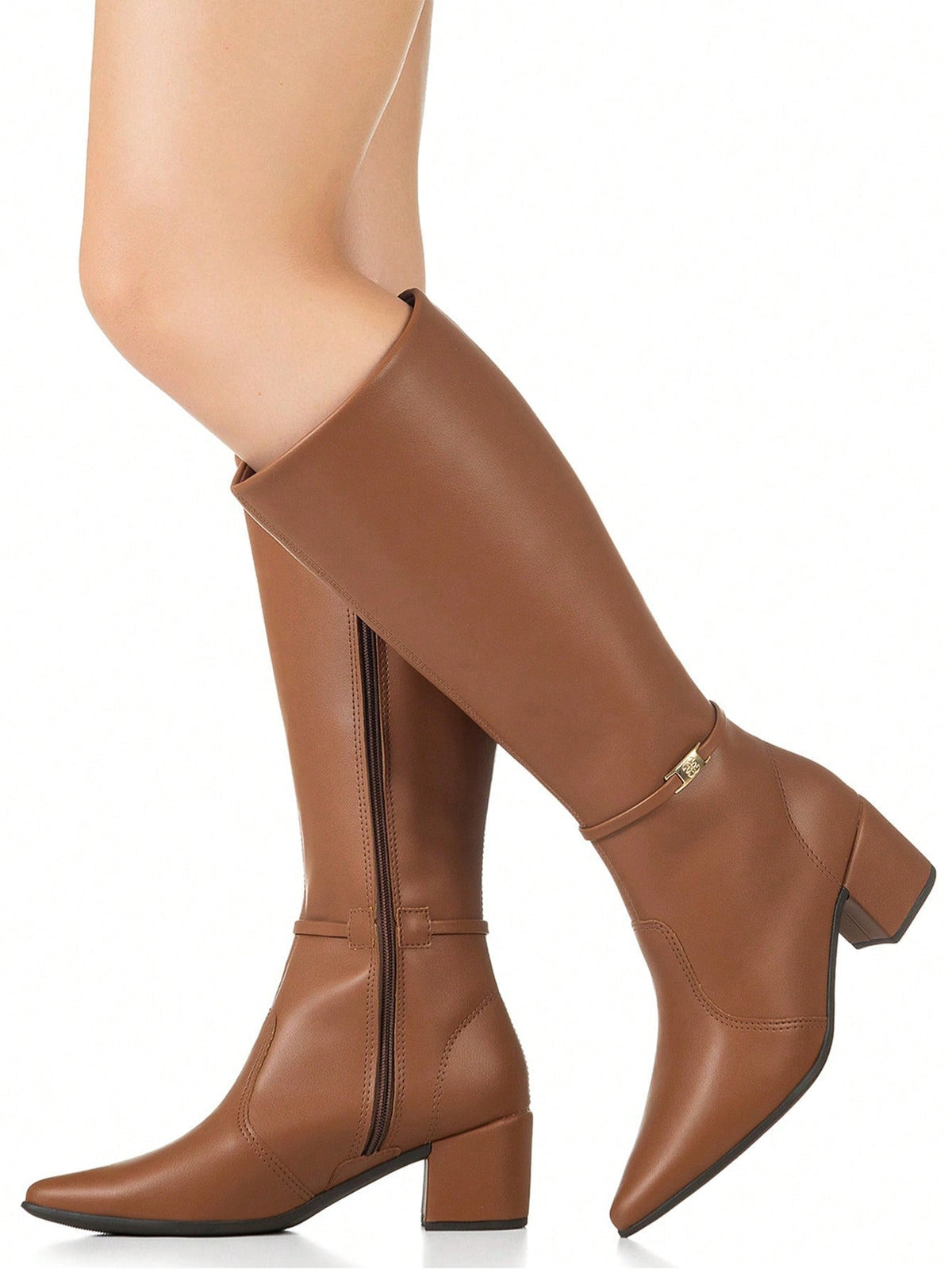 Bota Feminina Cano Longo Caramelo