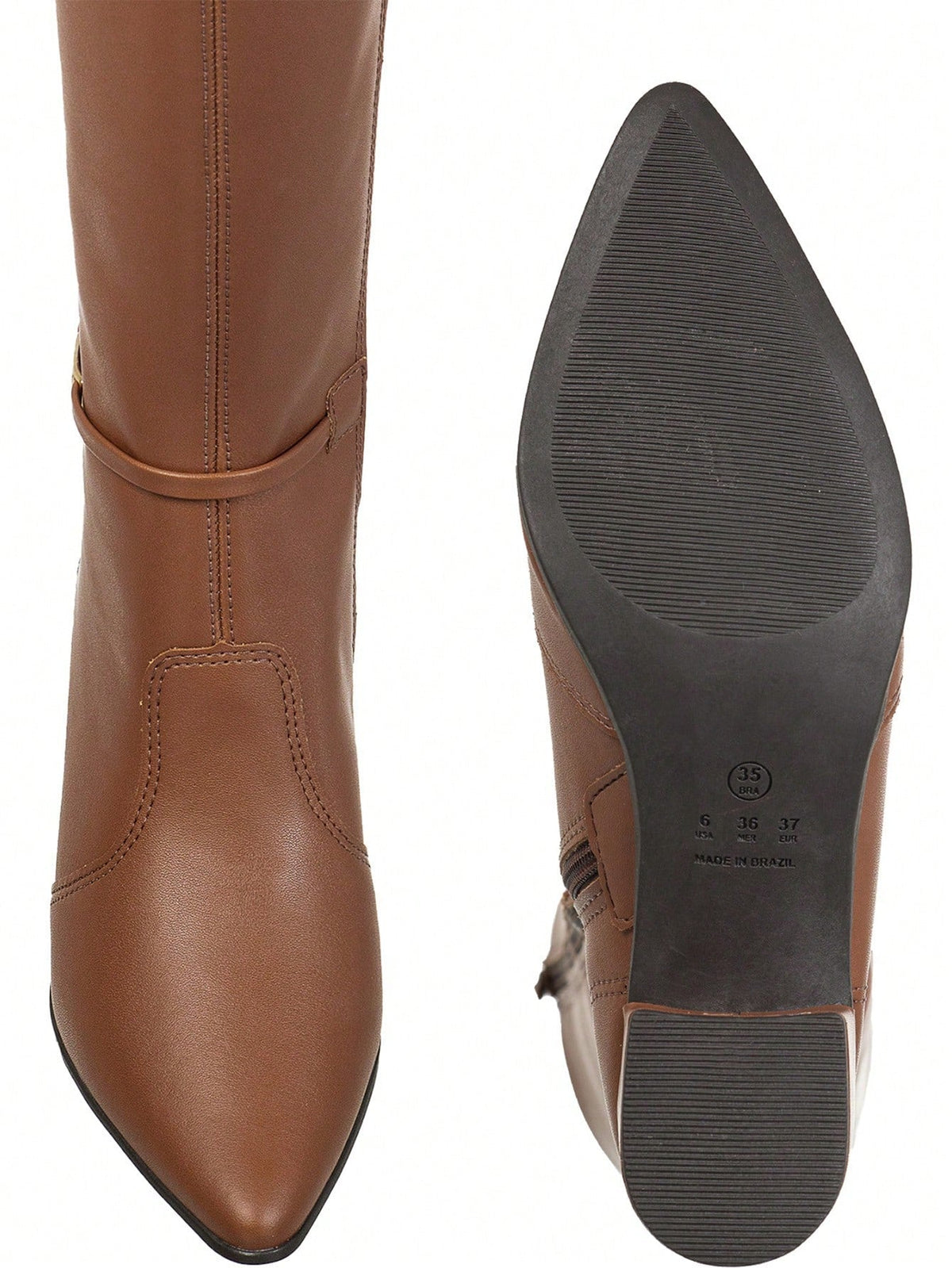 Bota Feminina Cano Longo Caramelo