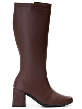 Bota Feminina Cano Longo Salto Grosso Marrom