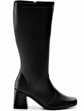 Bota Feminina Cano Longo Salto Grosso Preta