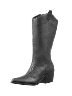 Bota Feminina Texana Cano Médio Preta