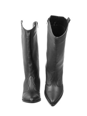Bota Feminina Texana Cano Médio Preta