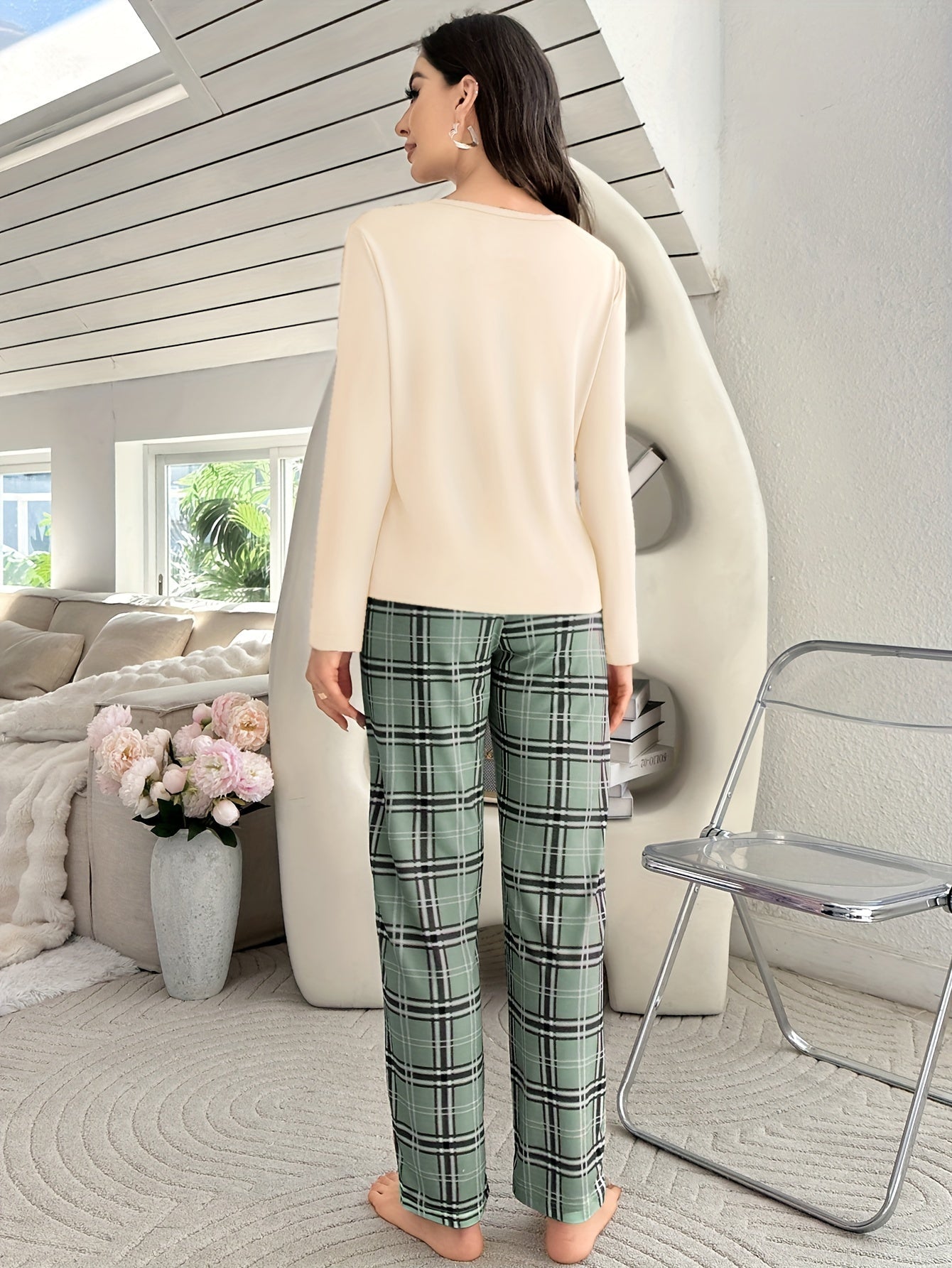 Pijama Feminino Inverno Verde Mika