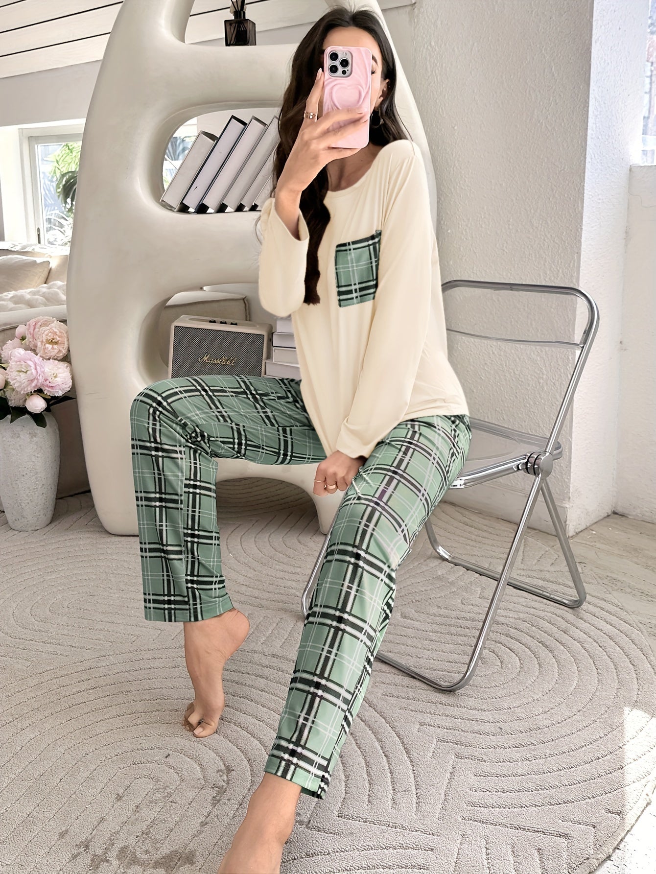 Pijama Feminino Inverno Verde Mika