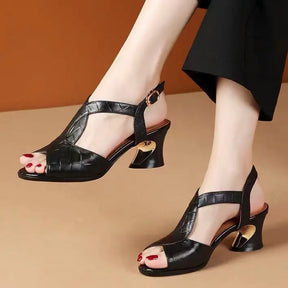 Sandália Feminina Salto Médio Summer