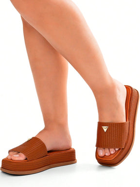 Sandália Feminina Flatform Lumis Bege