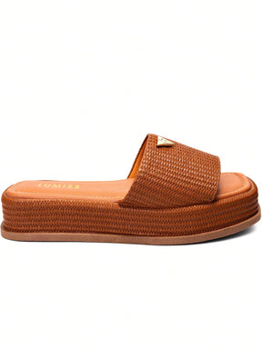 Sandália Feminina Flatform Lumis Bege