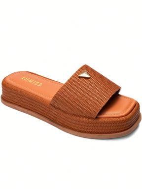 Sandália Feminina Flatform Lumis Bege