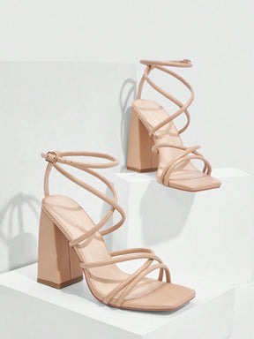 Sandália Feminina Salto Alto New York