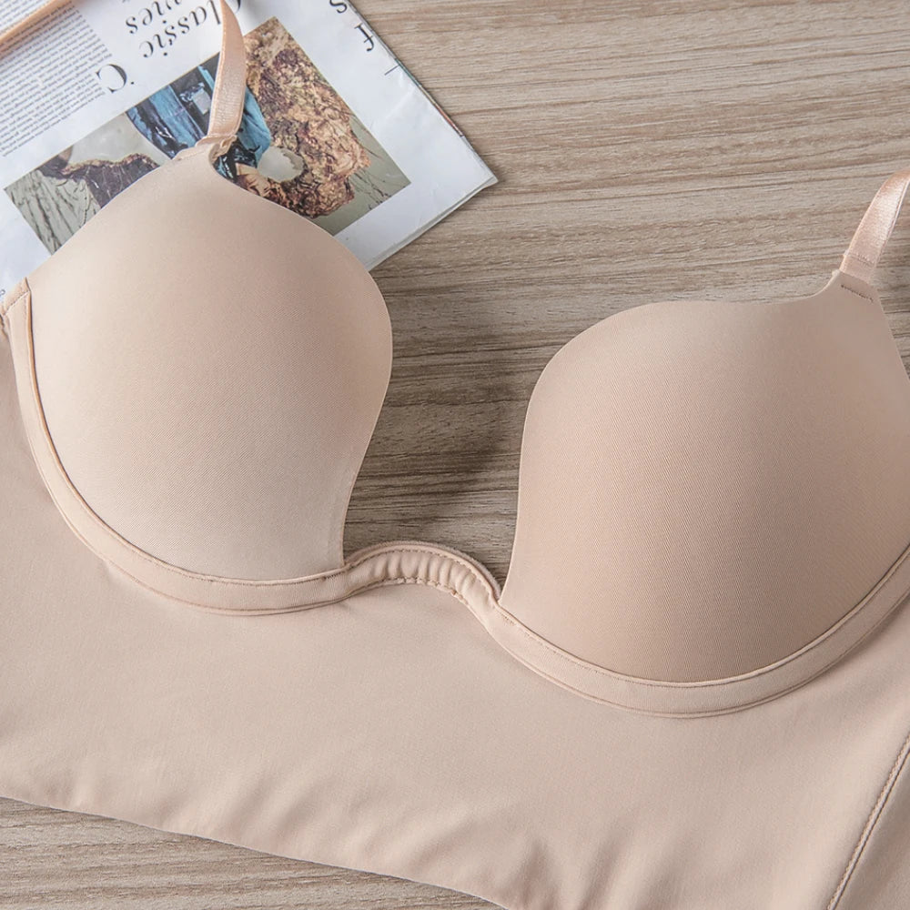 Sutiã Alças Finas Efeito Silicone  Nude | Brassiere