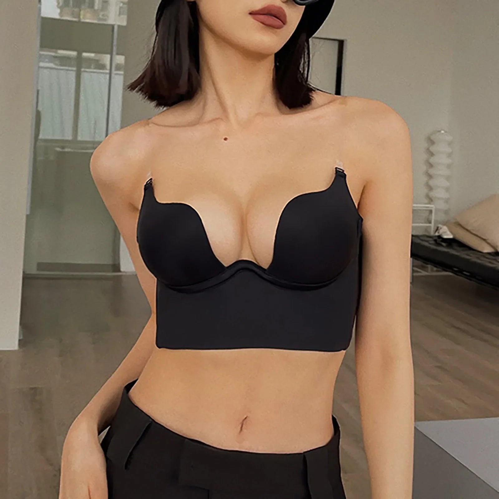 Sutiã Alças Finas Efeito Silicone  | Brassiere