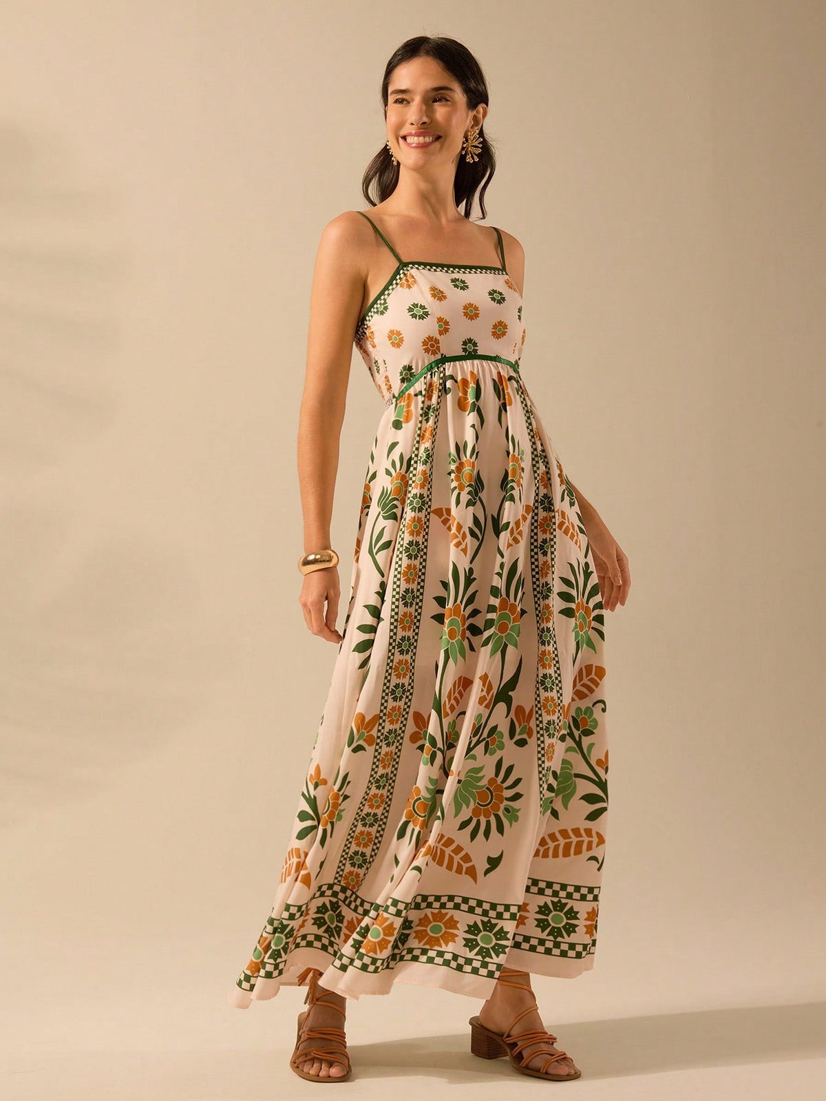 Vestido Longo Estampado Ayla