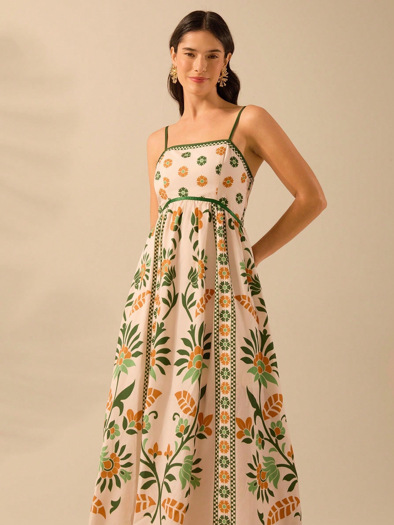 Vestido Longo Estampado Ayla