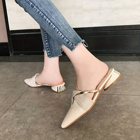 Mule Feminino Em Couro Arizona - Nude