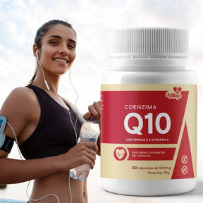Coenzima Q10 (60 cáps) -  você leva grátis Ômega 3 + Vitamina E