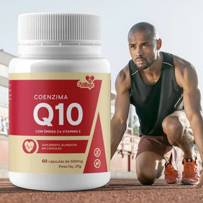 Coenzima Q10 (60 cáps) -  você leva grátis Ômega 3 + Vitamina E